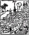 Woodcut of London, from Richard Pinson's edition of the Canterbury Tales, c. 1526